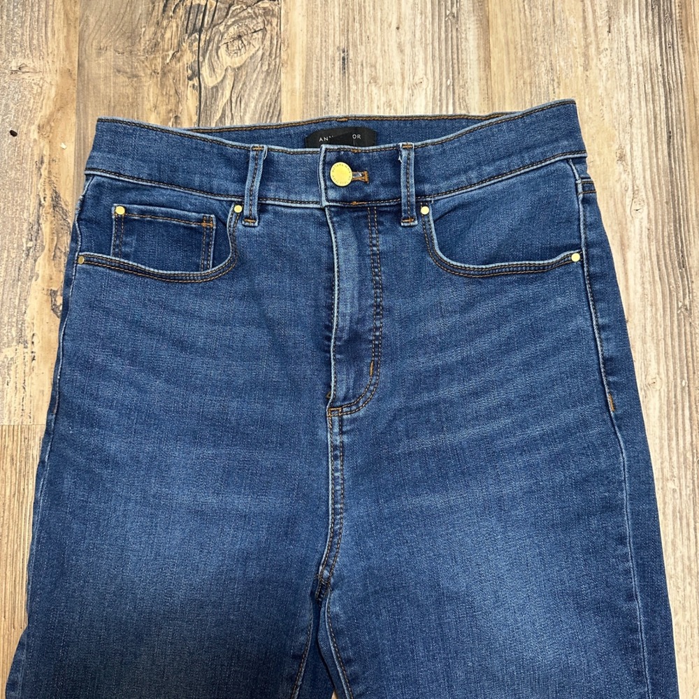 Ann Taylor Womens High Rise Skinny Jeans Blue Denim Size 6